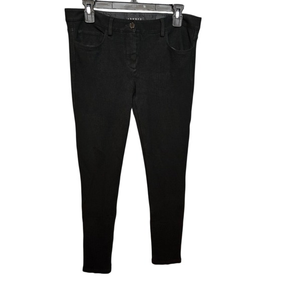 Theory Black Skinny Pants Women's Size 8 Viscose Blend Made in USA Stretch - Picture 1 of 7